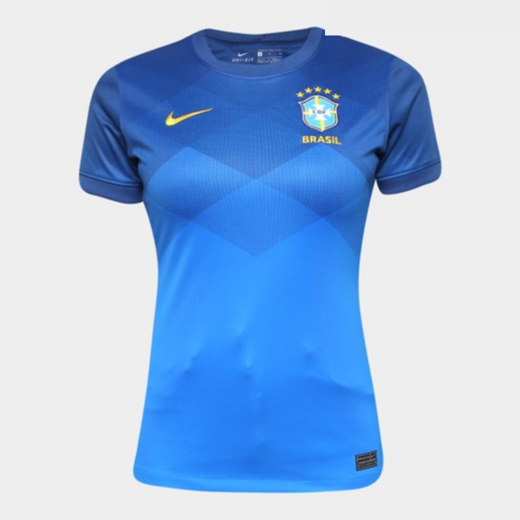 Camisa Nike Brasil Ii 2023 - feminino - azul+verde, Nike, Roupas, AZL/VRD