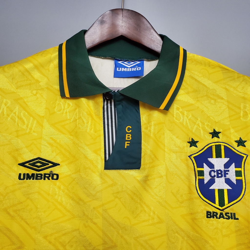 Camisa Seleção Brasileira Retrô 91/93 I Umbro Masculina - Amarela