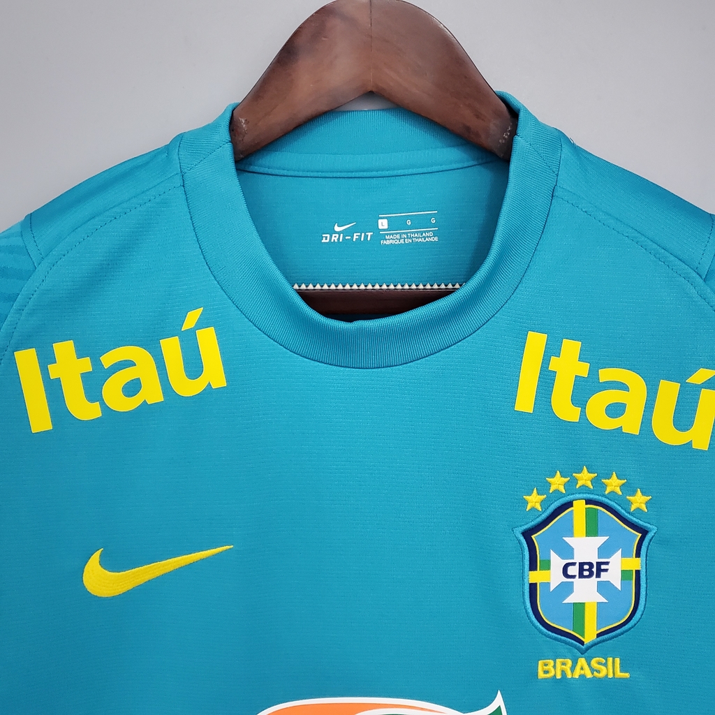 Camisa Feminina Brasil Azul 20/21 Camiseta Seleção Brasil Feminina