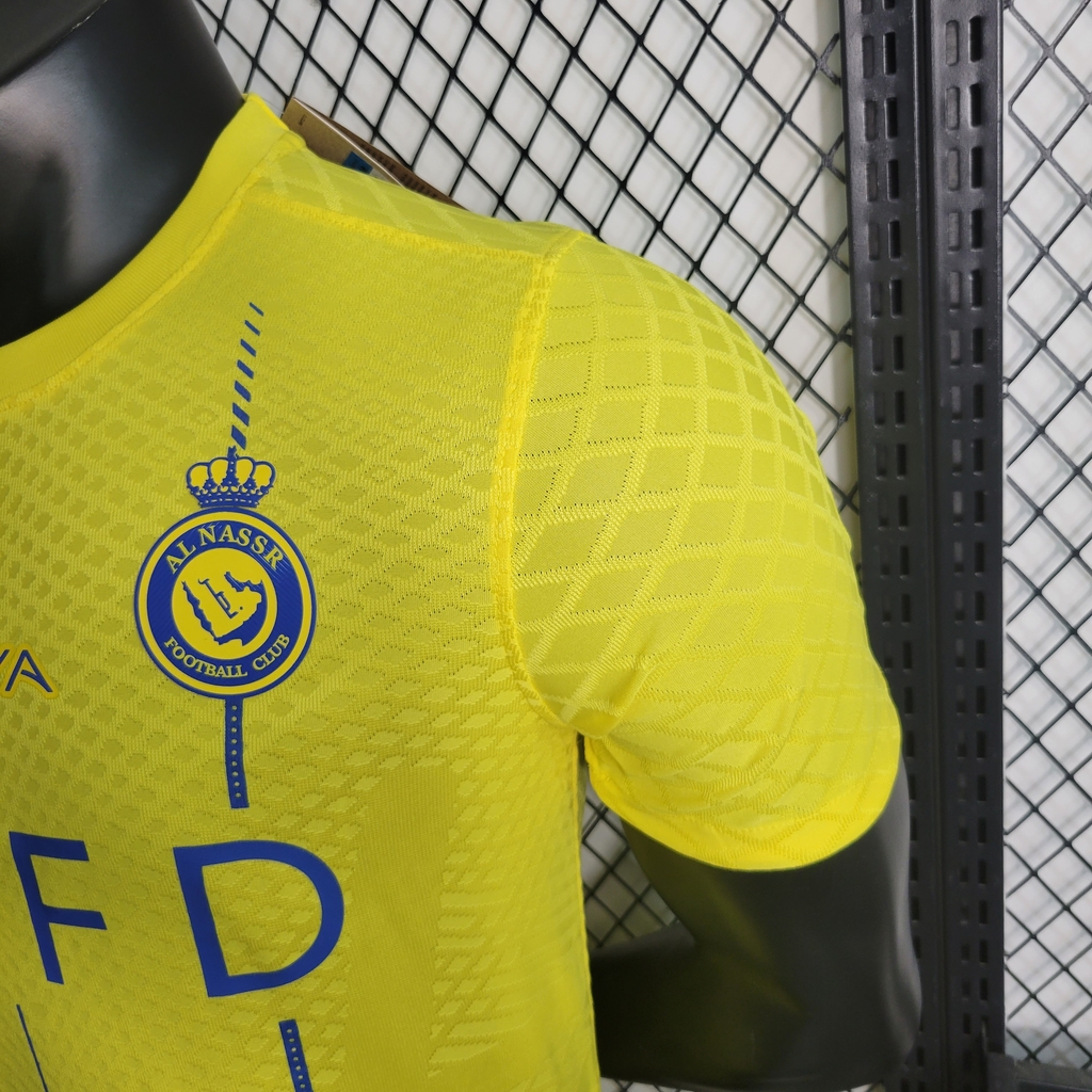 Camisa Al-Nassr FC Home 2022/2023 Amarela e Azul – Versão Jogador