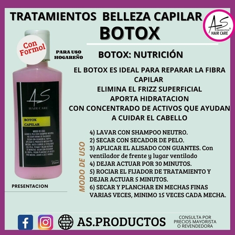 Botox Capilar 250ML - Uso Domestico