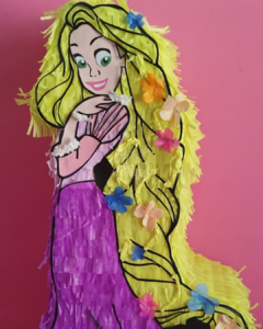 Piñata Rapunzel + Baby piñata Pascal