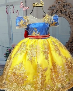 Vestido Realeza Branca de Neve