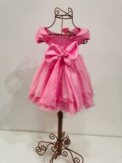 Vestido Festa Princesas Rosa Brilho Tam: 1 na internet