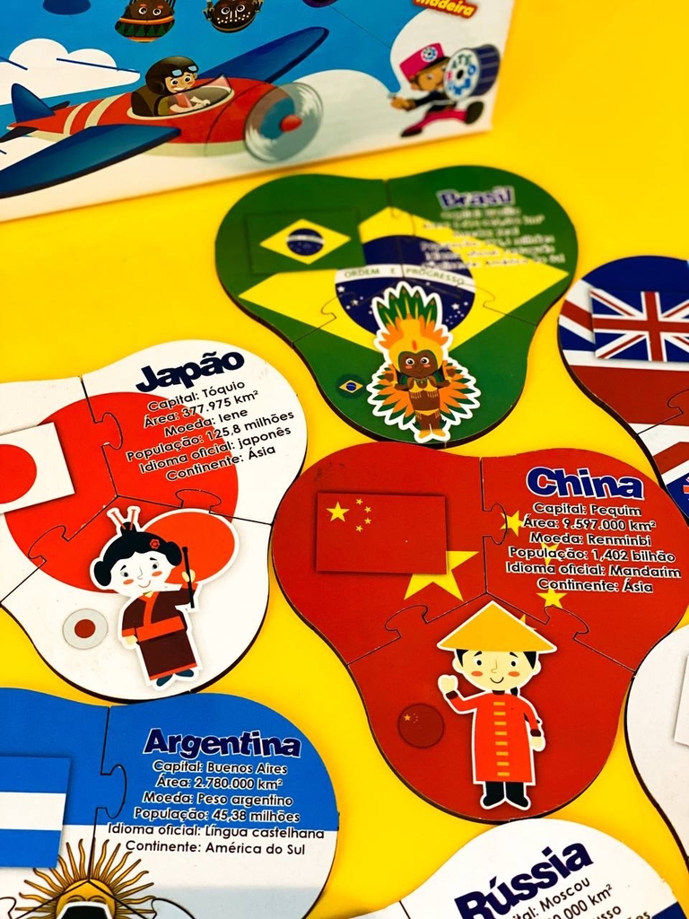 Jogo Educativo Descobrindo e Aprendendo os Países - ENGENHA KIDS