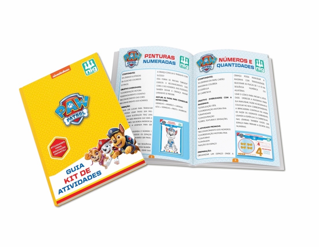 Kit De Pintura Patrulha Canina Educativo Infantil Jogo Educativo