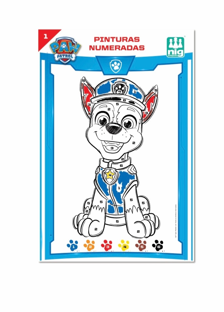 Kit de Pintura Patrulha Canina Nig Jogo De Colorir Infantil Tintas