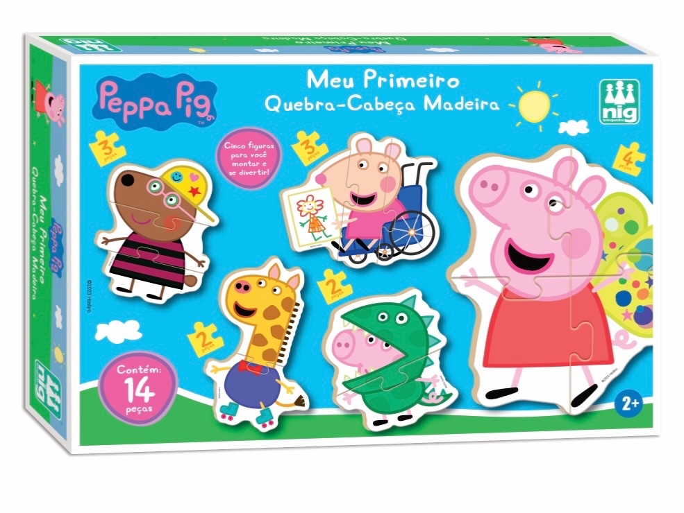 Jogo Quebra Cabeça Gigante Peppa Pig Nig Brinquedos Infantil