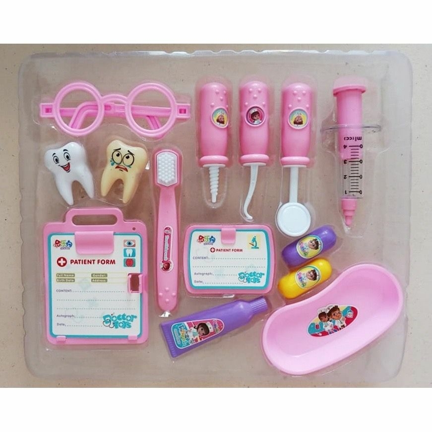 Kit Maleta Dentista Infantil - Brinquedo Doutor Dentinho - Brincando de  Dentista