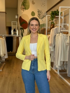 BLAZER CLASSICO LINHO AMARELO - loja online