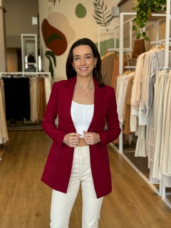 BLAZER ALFAIATARIA VERMELHO CEREJA - comprar online