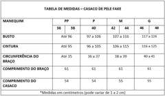 CASACO DE PELE SINTÉTICA - BBVA Confecções