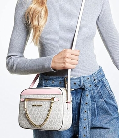 Bolsa Crossbody Michael Kors Jet Set Logo Corrente Vanilla - comprar online