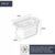 Kit 3 Potes Slim Hermético Multiuso 1360ml + 630ml com Cesto Branco - Delfrio Refrigeração