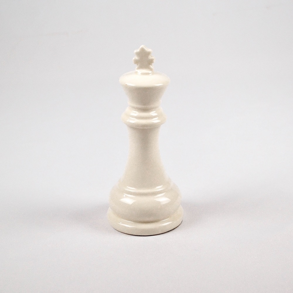 Adorno Xadrez Peão Branco - 12X24cm