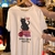 CAMISETA BOOKS, CATS AND COFFEE