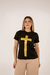 TSHIRT FEMININA CRUZ DOURADA (PRETO) na internet