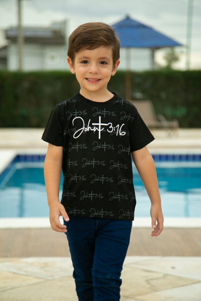 Camiseta John John High Tide Infantil - Preto