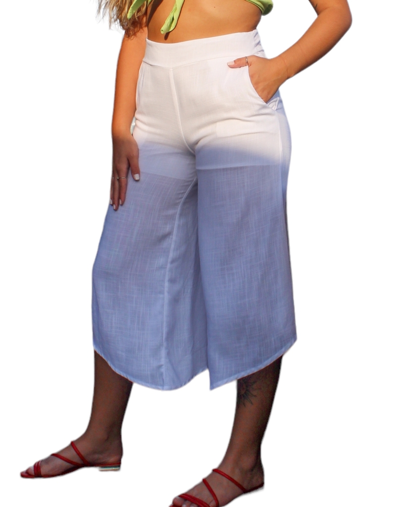 Calça pantacourt sale assimetrica