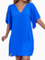 Imagem do Vestido Flare com faixa azul klein