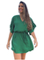 Vestido Flare com faixa verde bandeira - comprar online