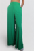 Calça Pantalona pala e elástico verde bandeira