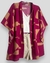 kimono estampado geométrico fucsia e capuccino