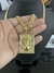 PINGENTE NA PLACA FACE DE CRISTO CRAVEJADO - Banhado em ouro 18k