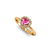Anel Ouro Amarelo 18k, Topazio Rosa e Diamantes - Best Of - comprar online