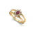 Classic - Anel de Ouro Amarelo Rubi e Diamantes - comprar online