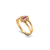 Classic - Anel Ouro Amarelo Safira Rosa e Diamantes