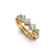 Meia Aliança Ouro Amarelo 18k e 1 Quilate de Diamantes - Helô - comprar online