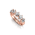 Meia Aliança Helô em Ouro Rosé 18k e 1 Quilate de Diamantes - comprar online