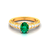 Anel Ouro Esmeralda Oval e Diamantes - comprar online