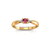 Anel Ouro Amarelo 18k, Rubi e Diamantes - Lights - comprar online