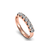 Meia Aliança 70 pontos de Diamantes em Ouro Rosé 18k - Olivia - comprar online