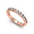 Meia Aliança 33 pontos de Diamantes em Ouro Rosé 18k - Atlântis - comprar online