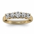 Meia Aliança Ouro Amarelo 18k com Diamantes 4mm - comprar online