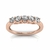 Meia Aliança Ouro Rosé 18k e Diamantes - comprar online