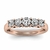 Meia Aliança Ouro Rosé 18k com Diamantes 4mm - comprar online