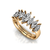 Aliança Navete 170 pontos de Diamante Navete em Ouro Amarelo 18k - comprar online