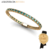 Pulseira Riviera Ouro Amarelo 18k 8 Quilates de Turmalina Paraíba