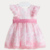 Vestido de Festa Infantil Estampado fundo rosa com flores Petit Cherie