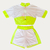 Conjunto Banabana Cropped e Short Branco Com Amarelo Neon - comprar online