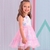 Vestido Infantil Floreio com Tule Rosa Mon Sucre