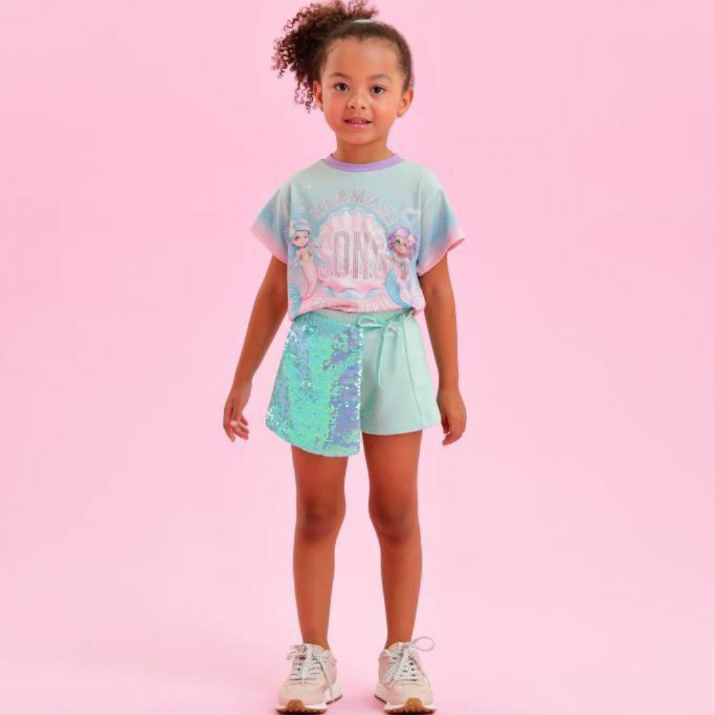 Roupa de sereia infantil Top e Saia Lindo do 4 ao 8 a pronta entrega - xuxu  de meia - Conjunto Infantil - Magazine Luiza