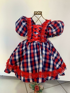 Vestido Junino Azul e vermelho - comprar online