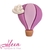 Aplique Balão Lilás Com Núvem Branca-2 unidades - comprar online