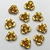 Flor Passante de Alumínio Dourada (10mm) - 10 Unidades