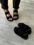 Papete Com Fechamento Izzy - Preto Nobuck - AMILI SHOES